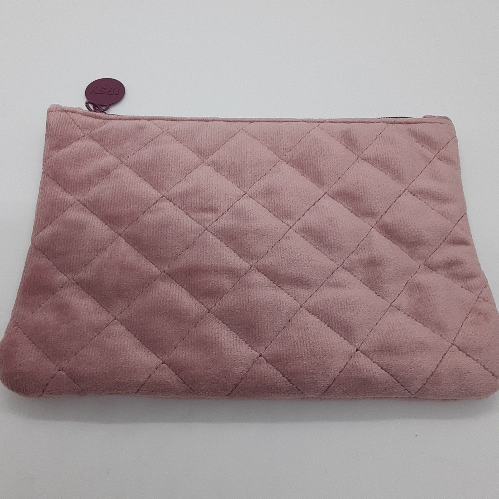 New ipsy Light Dusty Pink Zipper Makeup Bag